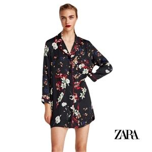 “NEW” ZARA FLORAL BLAZER SHIRT/DRESS